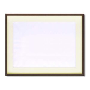 水彩額縁/フレーム 【F10号/ブラウン】 壁掛けひも/アクリル/マット付き 化粧箱入り 5767