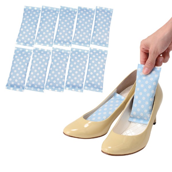 靴用 脱臭・脱湿用品 約幅6×長さ14×厚み1.2cm 5足分 日本製 ココスドライ シューズ用 革靴 スニーカー ブーツ シューズラック - 画像 (2)