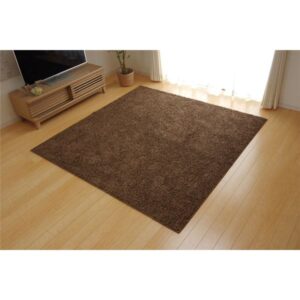 ラグマット/絨毯 【3畳 無地 ベージュ 約190×240cm】 日本製 防炎 抗菌 防臭 防ダニ 通年使用 シャギー タフト 〔リビング〕【代引不可】